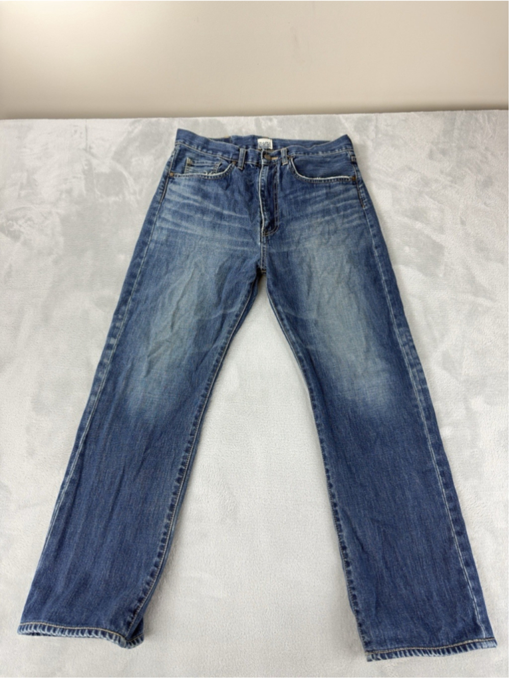 Bape Jean's Men's Size 31 W X 27 L Zipper Fly Blue Denim Jeans 100% Cotton Japan